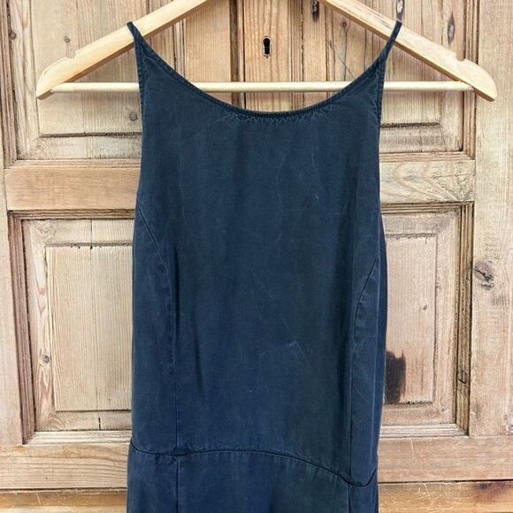 Avec Les Filles 2 Black Tank Dress Sun Kissed Adjustable Straps Large Pockets - Picture 2 of 15